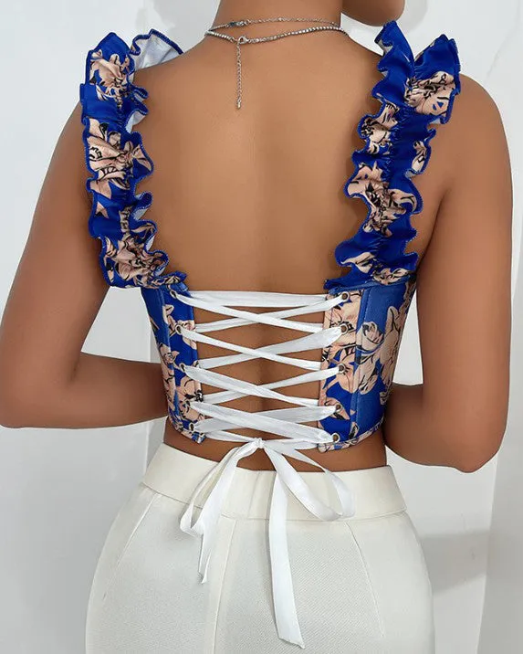 Women's Printed Corset Vest