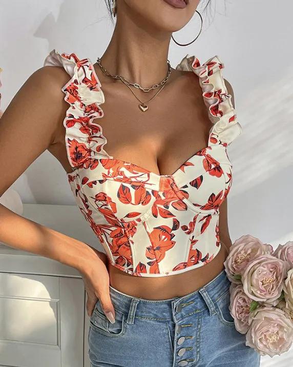 Women's Printed Corset Vest