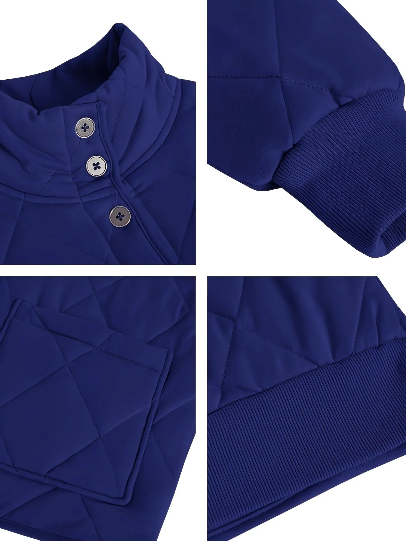 Womens Quilted Lightweight Stand Neck Winter Coat
