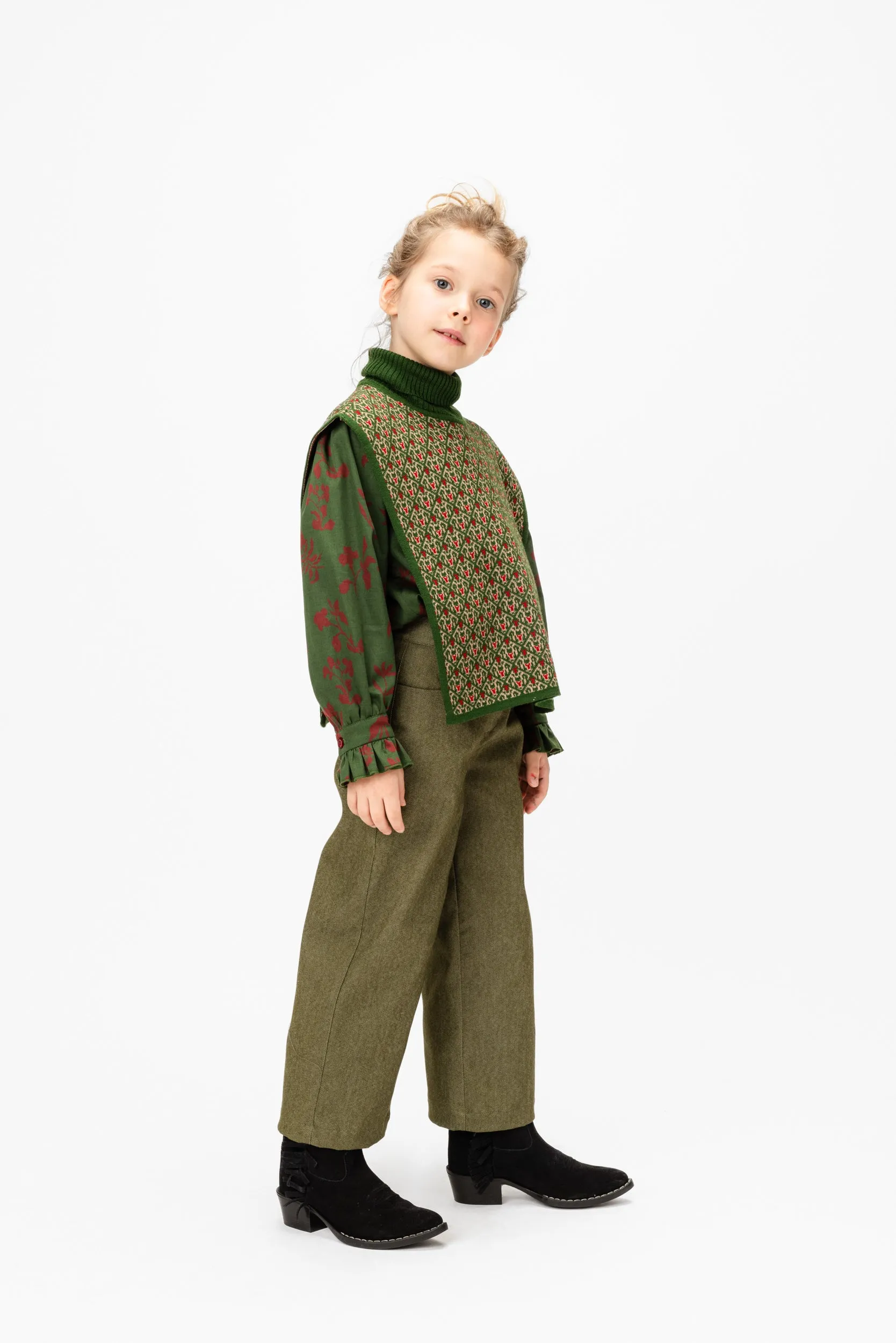 Wool Roll Neck Noel, Green