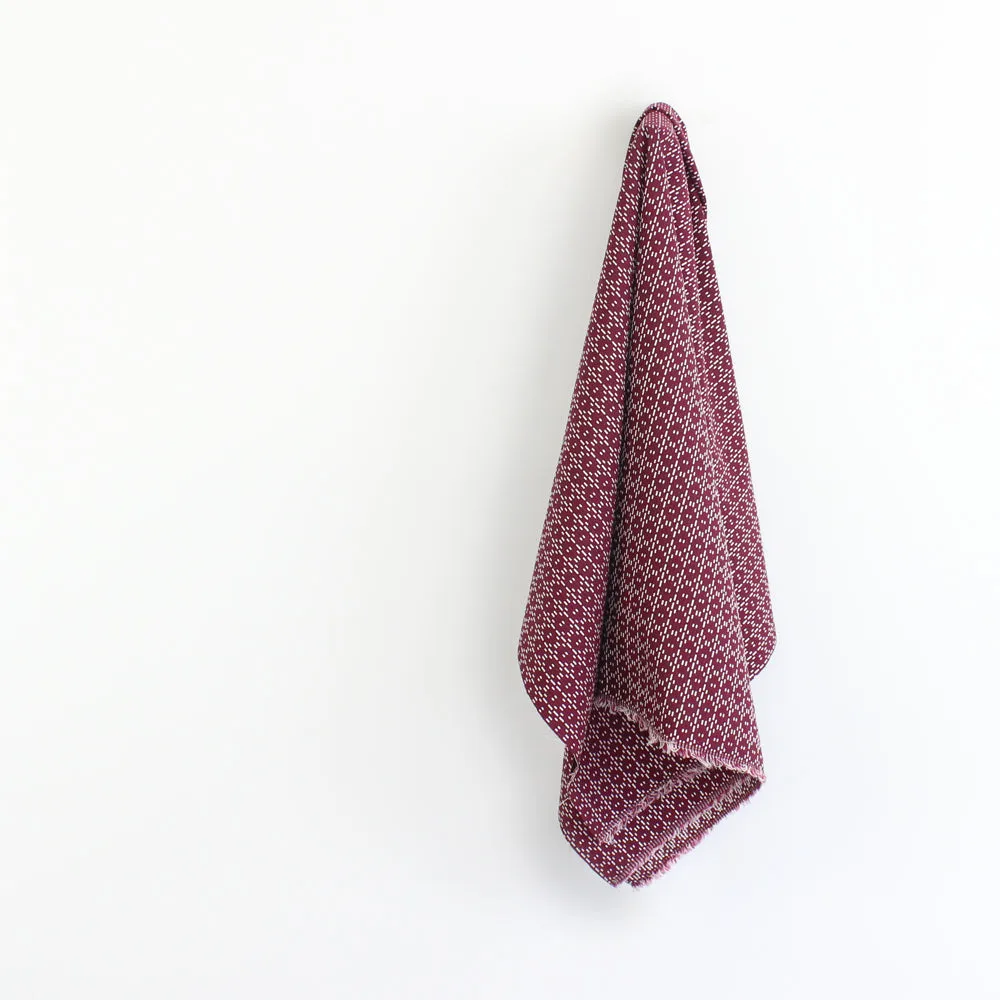 Woven Cotton Suiting - Maroon