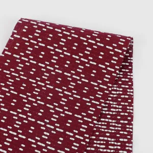 Woven Cotton Suiting - Maroon