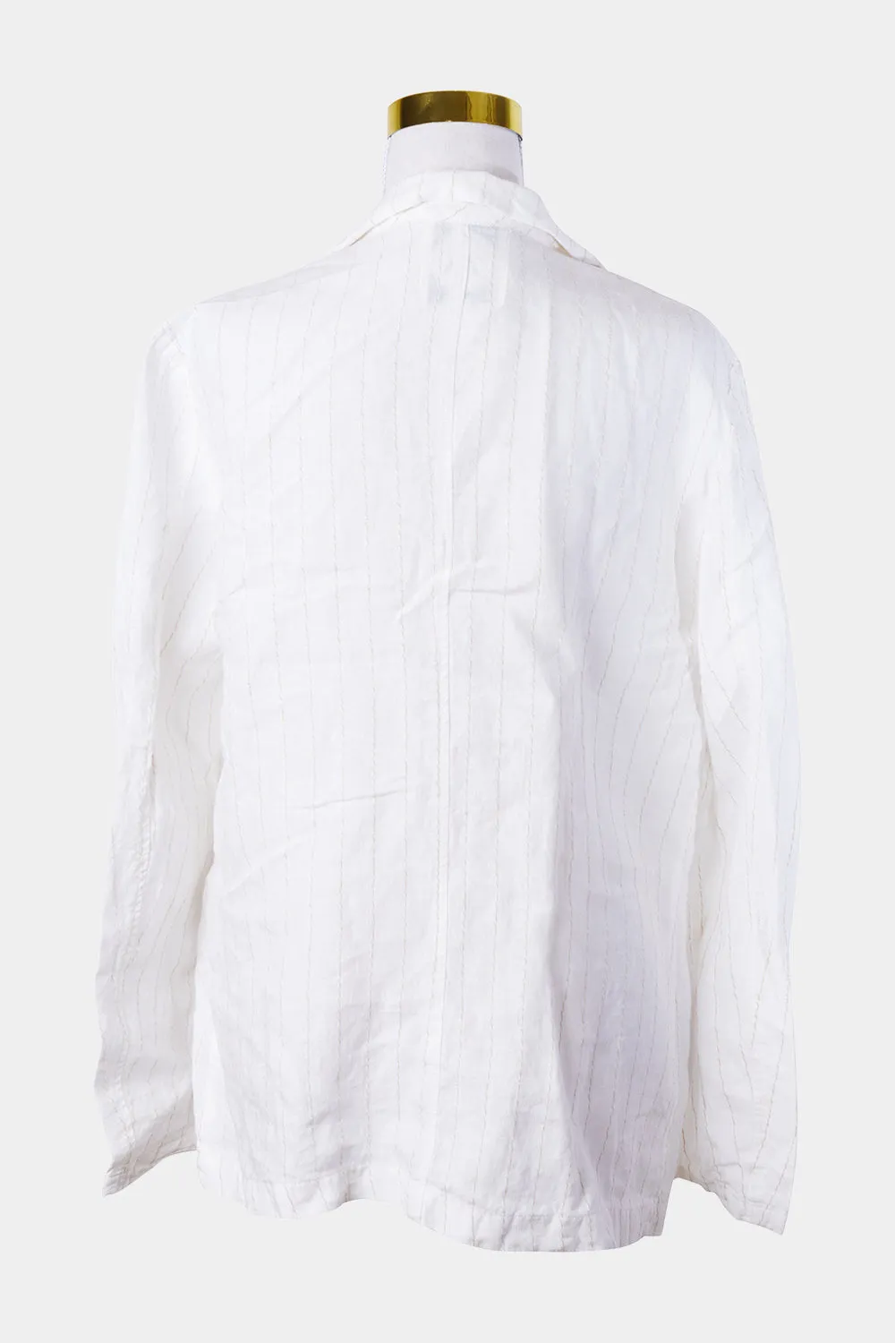 Zk Australia Off White Pin Stripe Summer Blazer