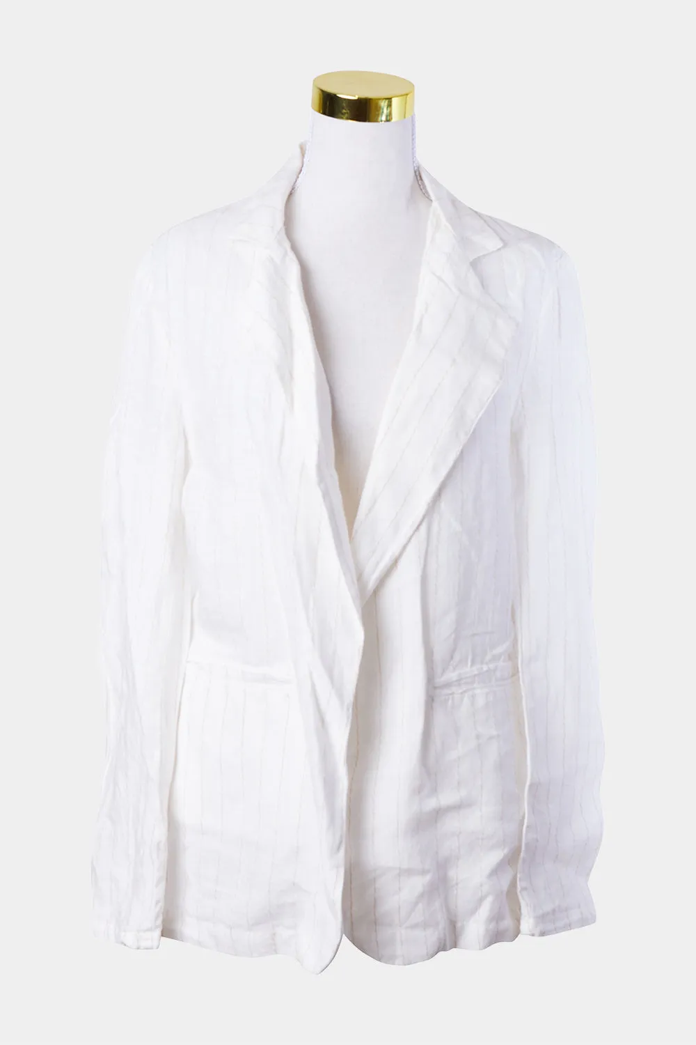 Zk Australia Off White Pin Stripe Summer Blazer